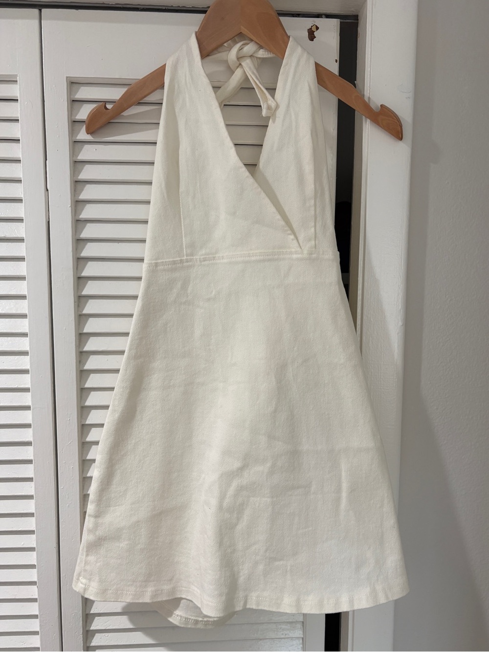 Princess Polly White Denim Halter Dress
